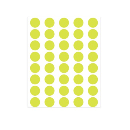 Nevs 1/2" Color Coding Dots Copper - Sheet Form DOT-12M Chart Flr